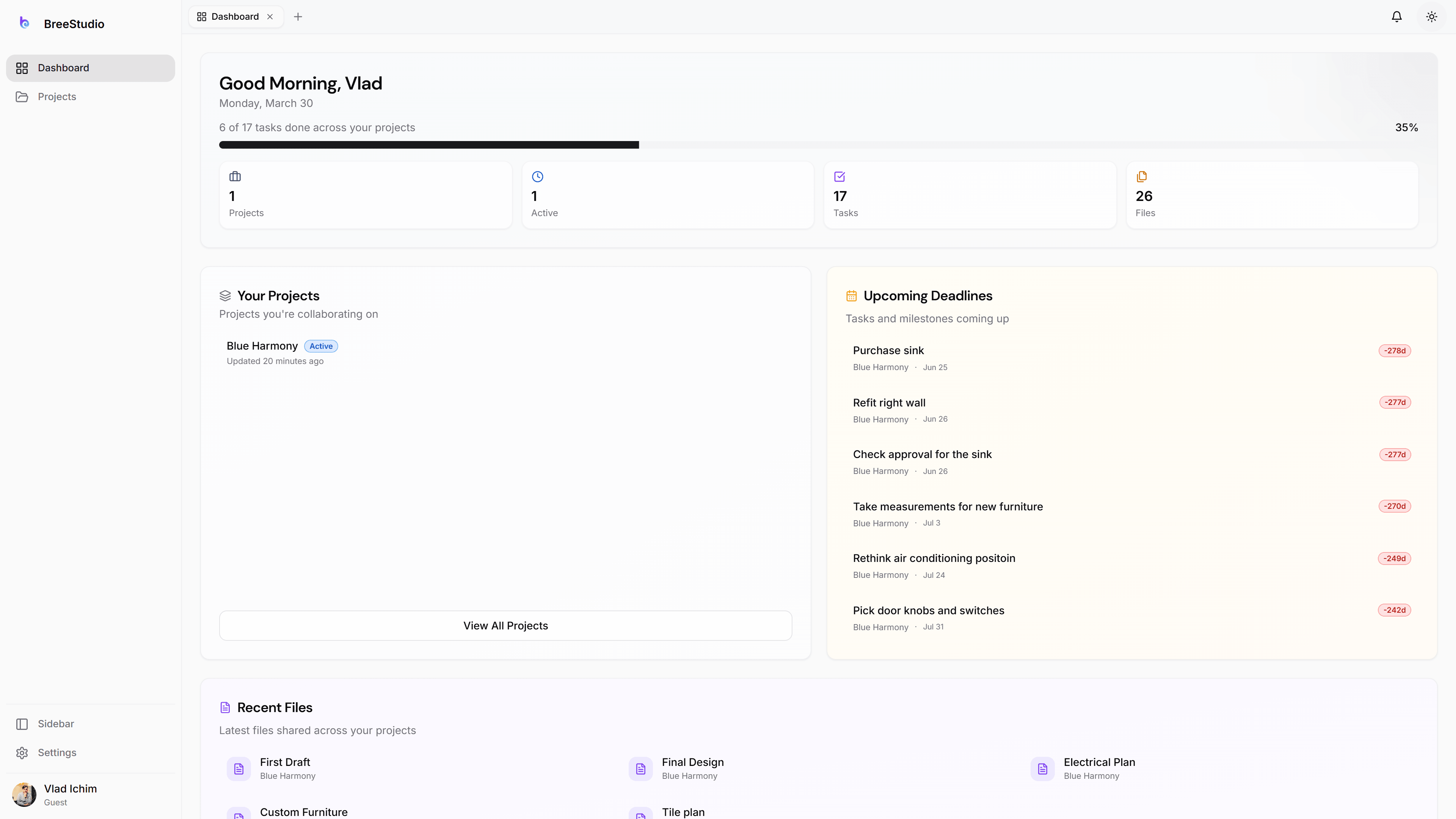 Collaborators portal — light mode