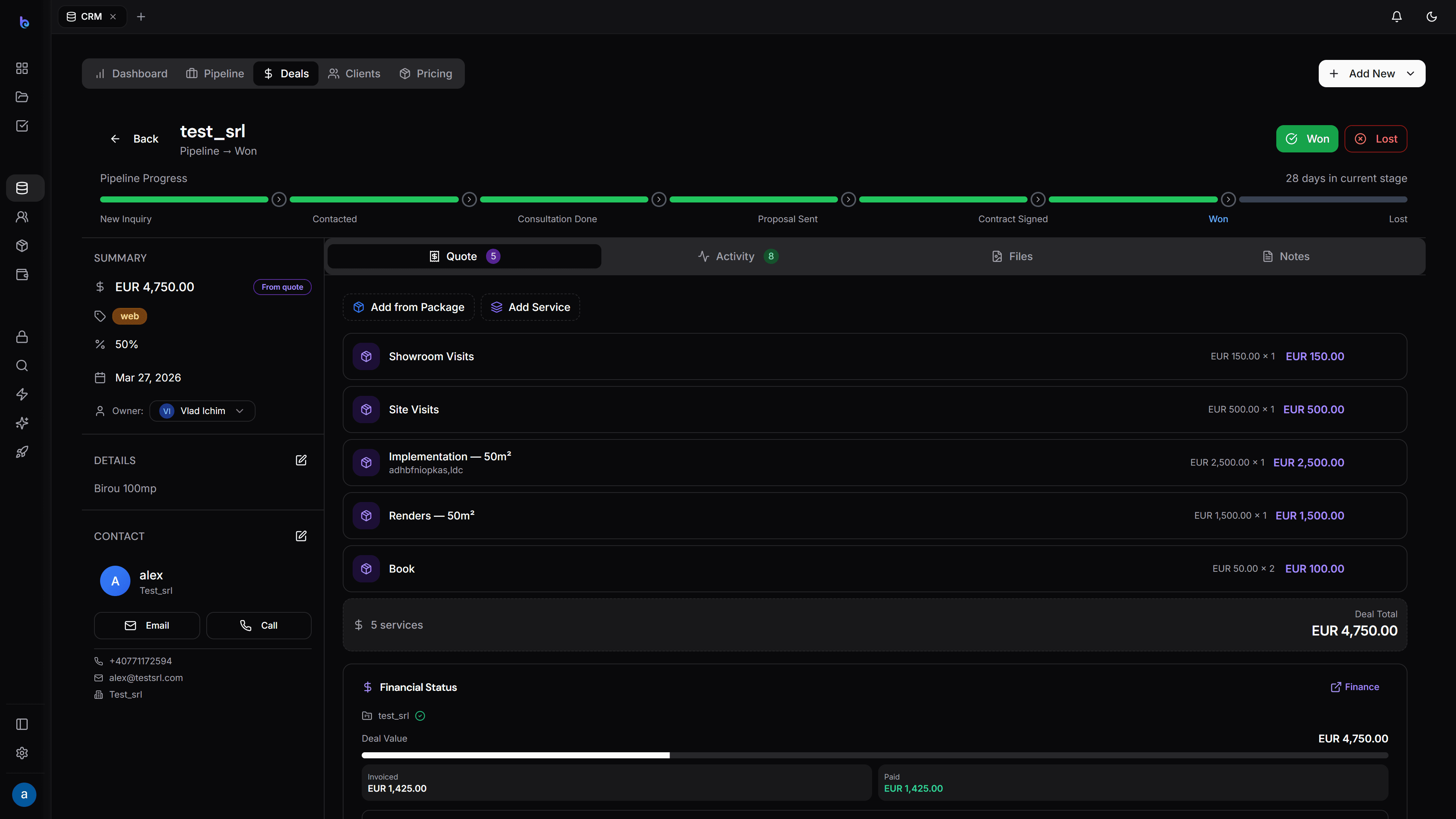 Win the work — Offers in dark mode