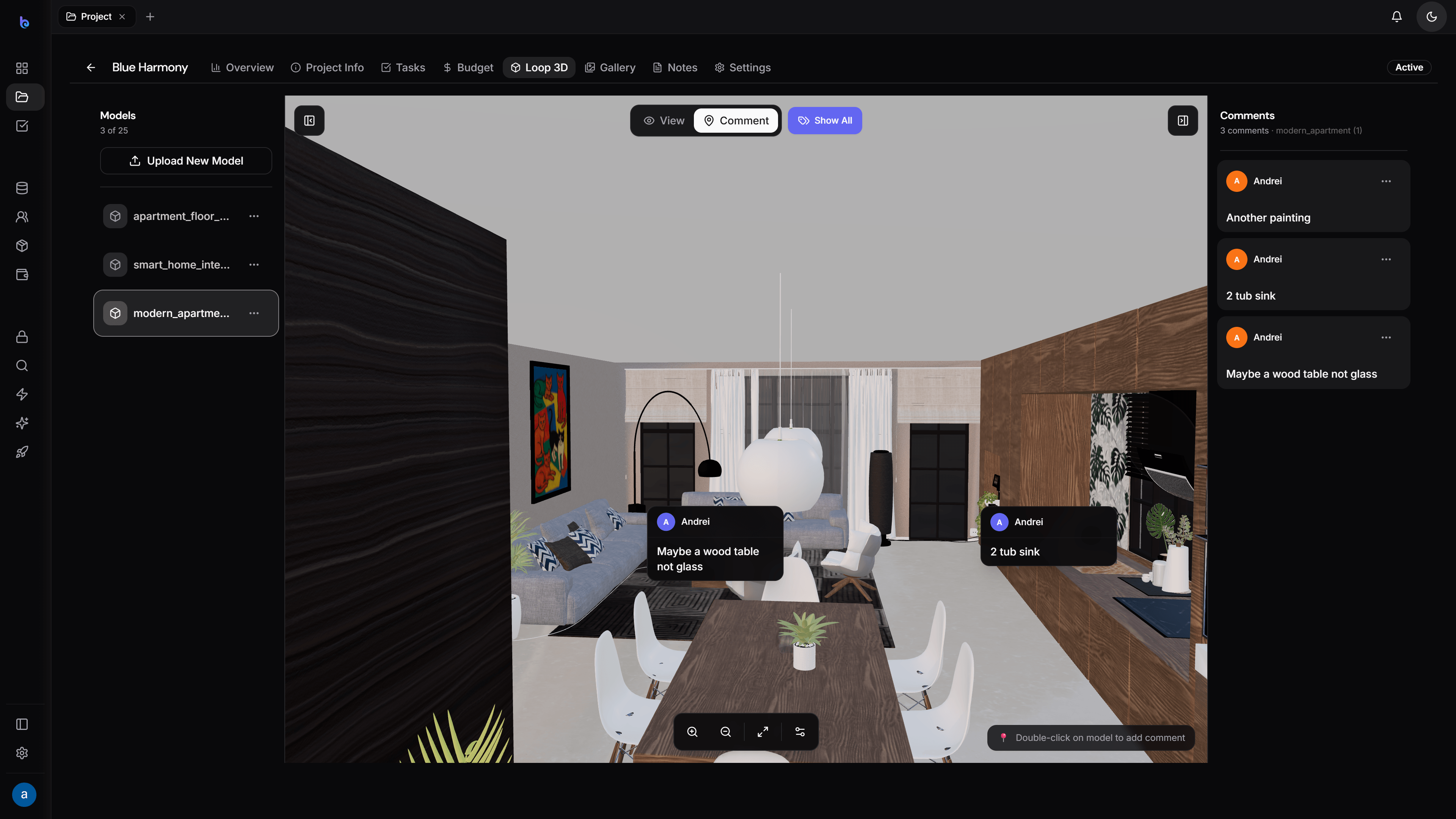 Loop 3D collaboration — dark