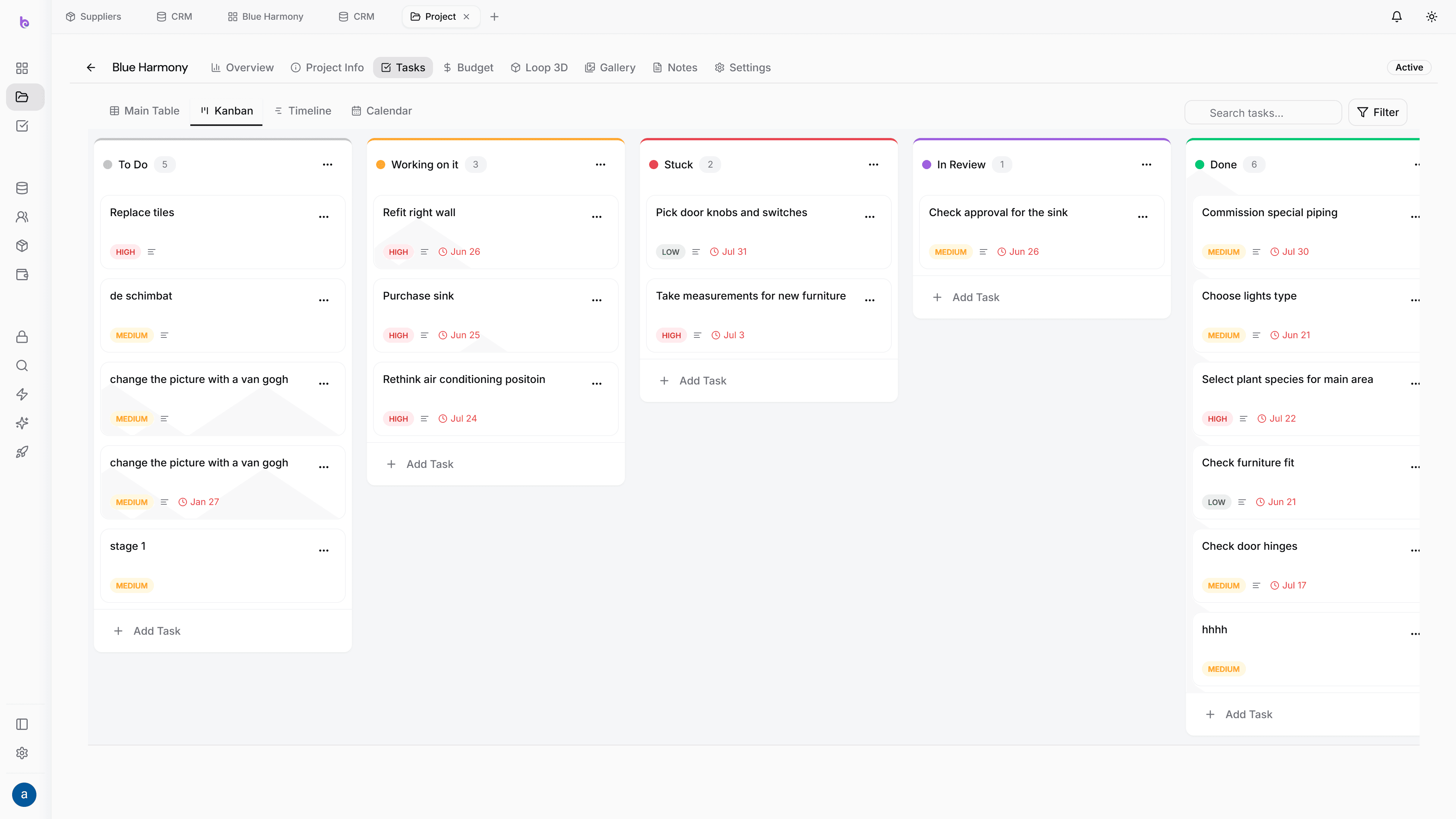 Kanban task board