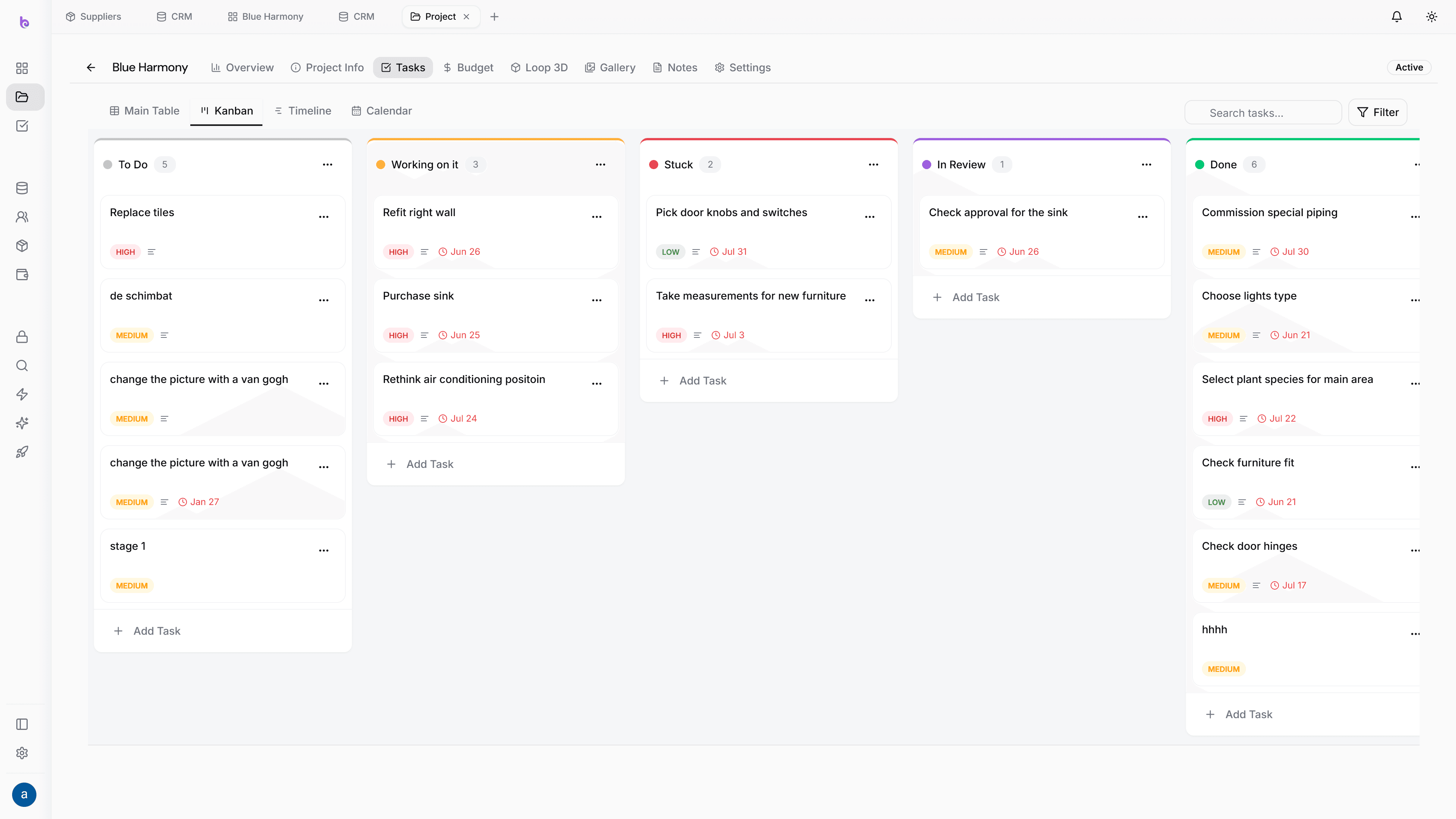 Kick things off — Projects & Tasks in light mode